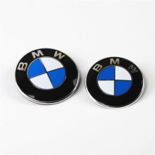 Auto-embleem 82 mm/74 mm - Zwarte voet - Voor E46 E39 E38 E90 E60 Z3 Z4 X3 X5 X6