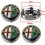 Cache moyeu - Alfa Romeo - 60mm - Lot de 4 - ABS + Aluminium - Multicolore 3