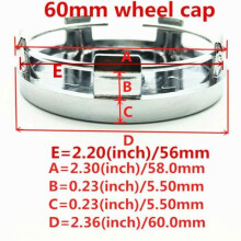 Radnabenkappe – Alfa Romeo – 60 mm – 4er-Set – ABS + Aluminium – Mehrfarbig