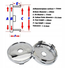 juxinchang - 4OD60mm Mercedes Benz Chrom-Radnabenkappen zum Nachrüsten, modifizierte Felge, komplett schwarzes Logo