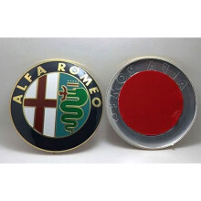 2x 74mm nášivka s logom pre ALFA ROMEO 147 156 159 VZÁJOMNÉ NASTAVENIE GIULIETTE GT