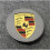 4 x καλύμματα πλήμνης τροχών 76 mm για στάνταρ Porsche Cayenne, χρυσό γκρι 1