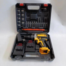(Double-insulated plastic box) 21V Lithium-Ion Cordless Drill 3-in-1 Hammer Drill Variable Speed Screwdriver Home DIY Repair Tool