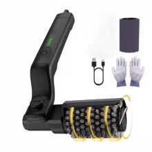 (black, Barbecue brush) New Foldable Electric BBQ Brush 2nd Gen Grill Cleaning Tool Stainless Steel Bristle Heavy Duty Kitchen Cleaner