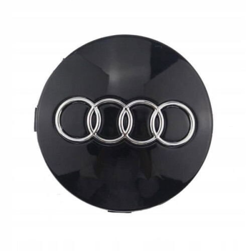 4 τεμάχια 60 χιλιοστών μαύρο λογότυπο AUDI καλύμματα ζαντών κέντρου τροχού επένδ 2