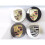 4 x καλύμματα πλήμνης τροχών 76 mm για στάνταρ Porsche Cayenne, χρυσό γκρι 2