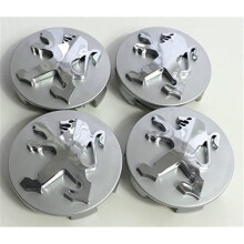 Conjunto de 4 calotas de 60mm para Peugeot 106, 107, 206, 207, 306, 307, 506, 507, 108, 208 e 308, com proteção contra poeira.