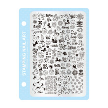 Festive Pattern Stainless Steel Nail Art Stamping Plate Nail-04