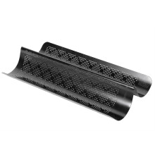 KAISER Baguetteform perforiert für 2 Baquettes schwarz