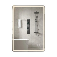 Espejo de baño LED antivaho regulable, 80 x 60 cm