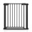 Puerta de escalera sin taladro, 75-82 cm, cierre automático, color negro 1