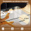Mesa de centro rectangular de cristal, dorada, 120 x 60 cm 4