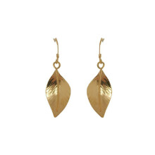Claire Hawley Handcrafted Sterling Silver & Gold Vermeil Wild Apple Leaf Earring