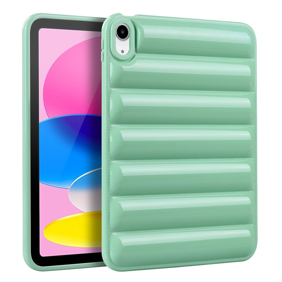 Compatible Ipad 10Th Gen 10.9 2022 Eiderdown Cushion Shockproof Tablet Case: Green 4327262186393