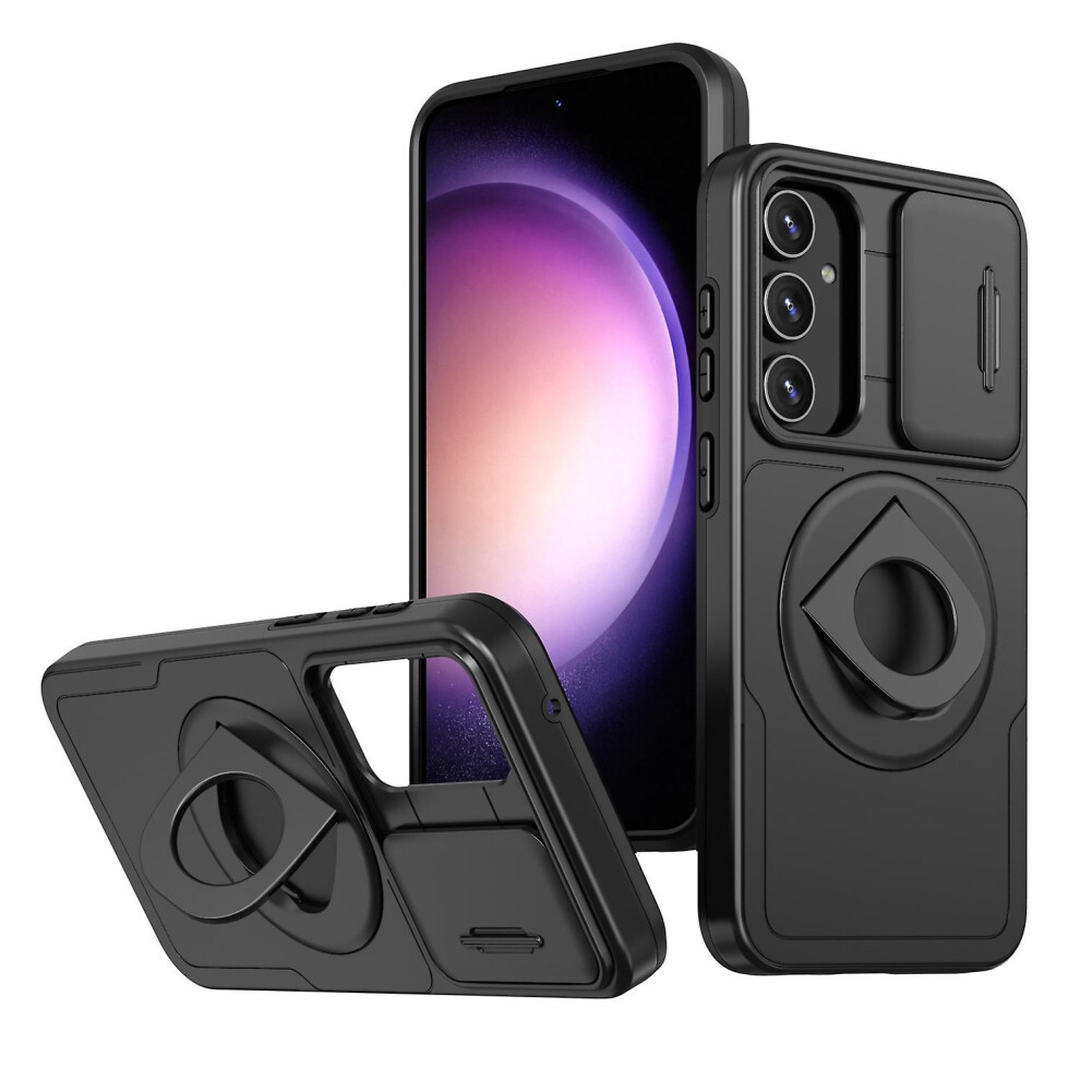 Compatible Samsung Galaxy A14 Camshield Magsafe Ring Holder Armor Phone Case: Black 4327262186508