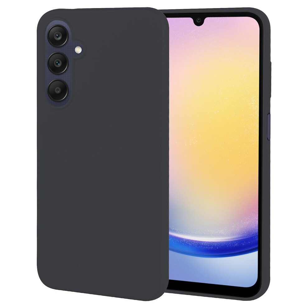 Compatible Samsung Galaxy A25 Goospery Soft Feeling Liquid Tpu Soft Phone Case: Black 4327262186331