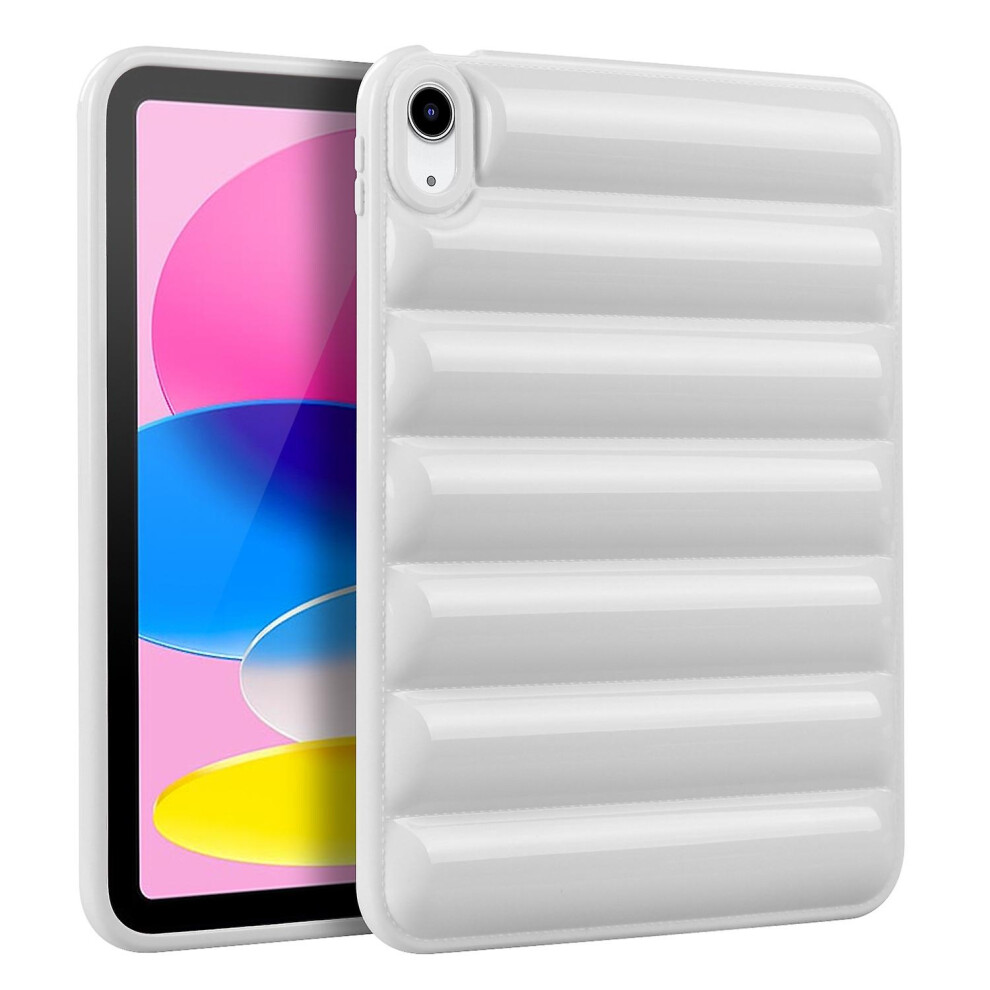 Compatible Ipad 10Th Gen 10.9 2022 Eiderdown Cushion Shockproof Tablet Case: White 4327262186423