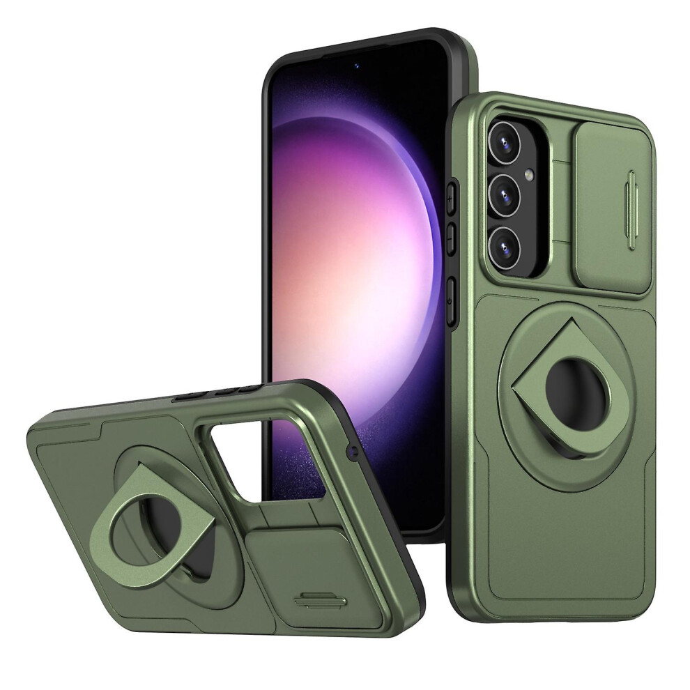 Compatible Samsung Galaxy A14 Camshield Magsafe Ring Holder Armor Phone Case:olive Green 4327262186546