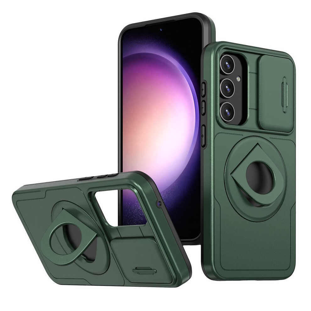 Compatible Samsung Galaxy A14 Camshield Magsafe Ring Holder Armor Phone Case:deep Green 4327262186522