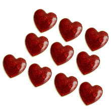 Sturdy Zinc Alloy Construction Heart Brooch in Vibrant Red Color