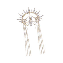 Crystal Tassels Hairband Crowns Tiaras Hair-golden white d