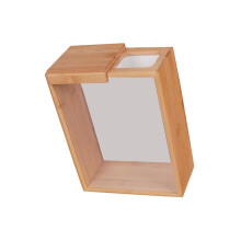Bamboos Wood Storage Container with Slide Lid Food-18X9X14cm