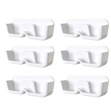6Pack Multiuse Wall Mounted Glasses Organizer Box Display-White