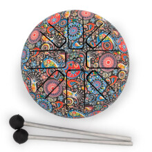 Small Hapi Drum - Om Mandela Design - Measuring 13x9cm