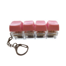 Mechanisch toetsenbord sleutel accessoire sleutelhanger-Roze