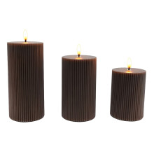 Velas LED de cera real sin llama - Juego de 3