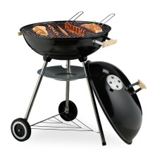 Parrilla portátil para barbacoa con tapa y ruedas