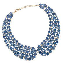 Rhinestones Choker Necklace Secure Closure Formal Event-LZS
