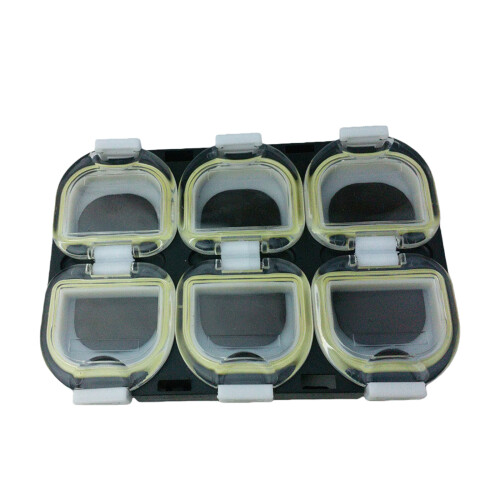 6 Section Fishing Hook Storage Fishhook Organizers With-Black
