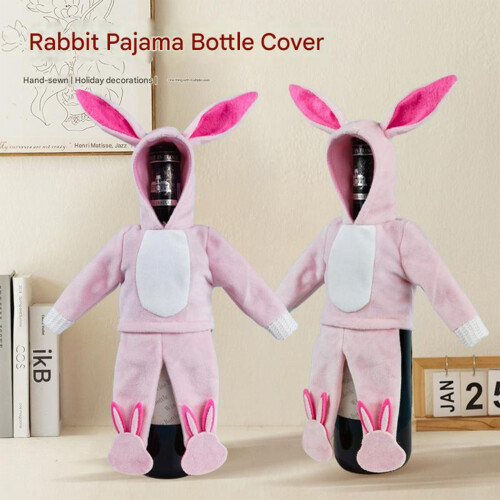 Multipurpose Cotton Filled Rabbit Cover Arrangement Wine Cover 1