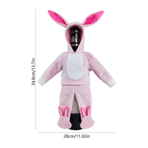 Multipurpose Cotton Filled Rabbit Cover Arrangement Wine Cover 2