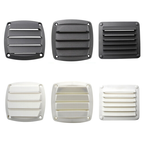 Marine Cabin Ventilation Louver Panel ABS Plastic-13x13cm White 1