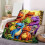 Dinosaur Pattern Flannel Throw Portable Blanket-150x130cm 3