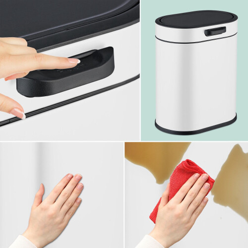 Hanging Waste Bin 5L with Push-Up Lid for Kitchen/Bathroom 2