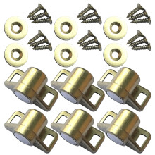 6pack Durability Magnetic Door Catches Zincs Alloys Door-Gold
