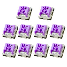 10Pcs Soundless Low Shafts Tactile Switches 1.3mm-Purple