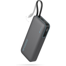 CUKTECH 45W Power Bank, 20000mAh Portable Charger with Built in USB C Cable