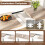 Mesa de comedor extensible, tablero ajustable, patas en forma de L, color blanco 4