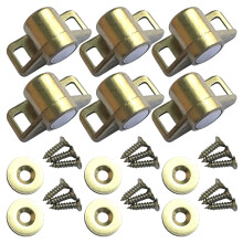 Pack of 6 Zincs Alloys Magnetic Latches for Wardrobe and-Gold
