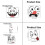 4PCS Cartoon Smiling Decor Stickers Auto Adhesive PVC Material 3
