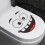 4PCS Cartoon Smiling Decor Stickers Auto Adhesive PVC Material 4