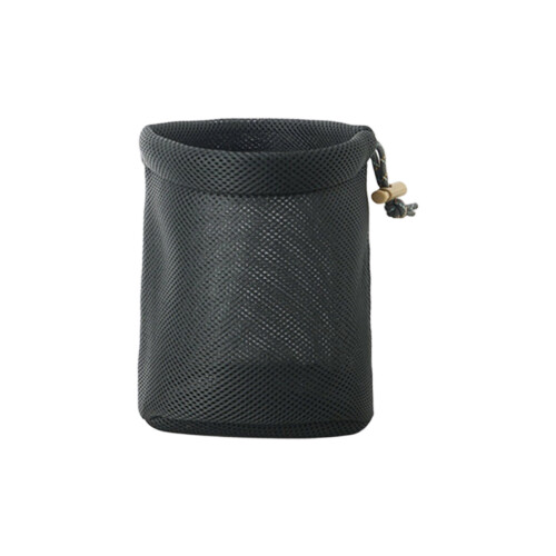 Mesh Camping Utensils Storage Bag Breathable-Black 14x20cm