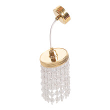Beaded Chandelier Model Bedroom Ceiling Light Miniature-Gold