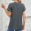 Women's Oversized Crew Neck Rolled Hem Short-Navy Blue XL 6