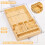 Wooden Tray for Sofa Storage with Divider Sections Ideal for 3