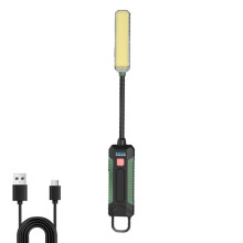 Rechargeable Work Lights, COB Portable LED Work Light with , Hook Work Flashlight for Lathe, Car Repair, Emergency, 4 Lighting Modes